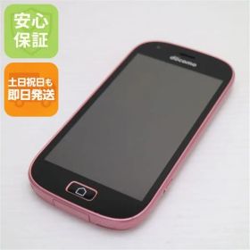 超美品 F-03K らくらくスマートフォン me ピンク スマホ 即日発送 白ロム DoCoMo 富士通 土日祝発送OK 02000
