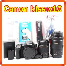 Canon EOS kiss x10 一眼レフカメラ スマホ転送 ダブルレンズ