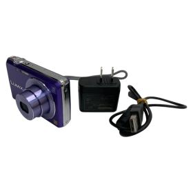 美品/Panasonic/パナソニック/LUMIX/デジタルカメラ/DMC-FH8/パープル/充電器付き/簡易動作確認済み/FB4319