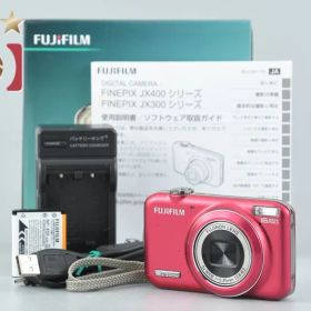 【中古】FUJIFILM 富士フイルム FINEPIX JX400 レッド コンパクトデジタルカメラ 元箱付き
