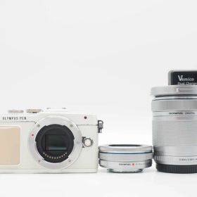 オリンパス Olympus E-PL7 Silver EZ 14-42 40-150 Lens 3907 Shots [美品] #Z6102A