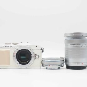 オリンパス Olympus E-PL7 White EZ 14-42 40-150 Lens 3269 Shots [良品] #Z6051A