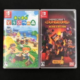 中古 Switch あつまれどうぶつの森 マイクラダンジョンズ セット 傷汚れあり
