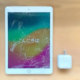 iPad 第6世代 128GB Cellular 画面割れあり 純正アダプタ付