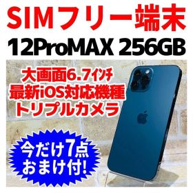 SIMフリー iPhone12ProMAX 256GB 1263 ブルー