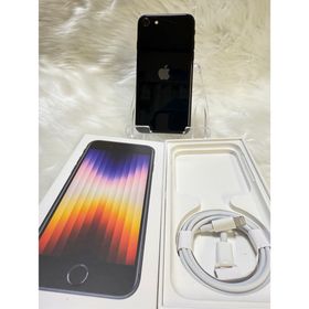 アイフォーン(iPhone)のiphone SE 第3世代 ミッドナイト64GB国内版 SIMフリー「箱付き」(スマートフォン本体)