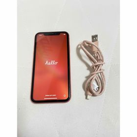 アップル(Apple)のiphoneXR 128GB 美品 コーラル SIMフリー(スマートフォン本体)