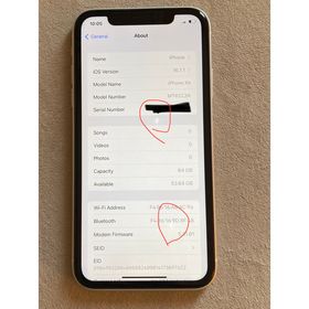 アップル(Apple)のiPhone XR White 64 GB SIMフリー(スマートフォン本体)