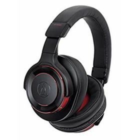 audio-technica SOLID BASS ノイズキャンセリングワイヤレスヘッドホン 重低音 ハイレゾ音源対応 最大30時間再生 ブラックレッド ATH-WS990BT BR(ヘッドフォン/イヤフォン)