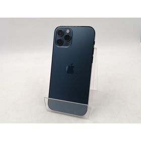 【中古】Apple docomo 【SIMロック解除済み】 iPhone 12 Pro 256GB パシフィックブルー MGMD3J/A【千葉】保証期間１ヶ月【ランクC】