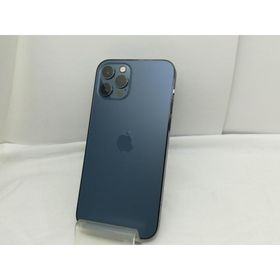 【中古】Apple SoftBank 【SIMロック解除済み】 iPhone 12 Pro 256GB パシフィックブルー MGMD3J/A【川崎】保証期間１ヶ月【ランクB】