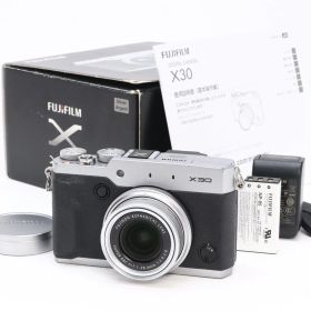 AB+ (良品) FUJIFILM 富士フィルム X30 シルバー 初期不良返品対応 55-79