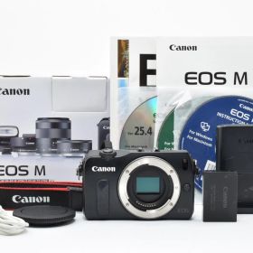 光学極上 箱あり Canon キャノン EOS M ボディ 黒 ブラック ミラーレス一眼カメラ #4120-10