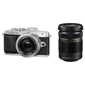 中古 １年保証 美品 OLYMPUS PEN Lite E-PL7 EZダブルズームキット シルバー