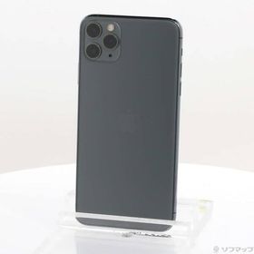 〔中古〕Apple(アップル) iPhone11 Pro Max 512GB ミッドナイトグリーン NWHR2J／A SIMフリー〔262-ud〕