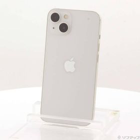 〔中古〕Apple(アップル) iPhone13 256GB スターライト MLNJ3J／A SIMフリー 〔ネットワーク利用制限▲〕〔377-ud〕