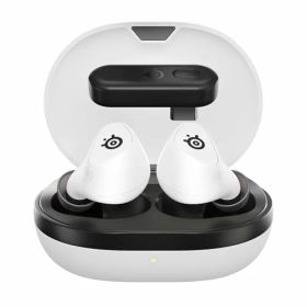 SteelSeries ゲーミングワイヤレスイヤホン Arctis GameBuds white ANC ノイキャン PC/PS5/4/Switch2/Switch/スマホ対応 IP55防塵防水 Bluetooth 5.3 2.4GHz Hi-Fiオーディオ 200以上のEQ 耳にフィットする設計 40時間バッテリー Qi対応 急速充電 ホワイト