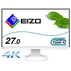 EIZO(エイゾー) USB-C接続 PCモニター FlexScan EV2740S ホワイト EV2740S-WT ［27型 /4K(3840×2160） /ワイド /61Hz］ EV2740SWT