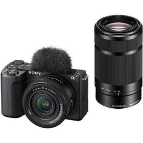 SONY デジタル一眼カメラ・ダブルズームレンズキット α VLOGCAM ZV-E10 II ブラック ZV-E10M2X B (納期目安2-3週間) (新品) ZVE10M2XB ※ソニー特約店