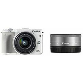 Canon ミラーレス一眼カメラ EOS M3 ダブルレンズキット(ホワイト) EF-M15-45mm F3.5-6.3 IS STM EF-M22mm F2 STM 付属 EOSM3WH-WLK2 ggw725x(ミラーレス一眼)