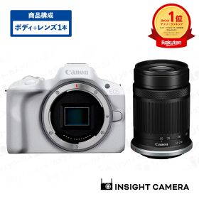 キヤノン EOS R50 ボディ ホワイト + 望遠ズームレンズセット RF-S55-210mm F5-7.1 IS STM APS-C イオス ミラーレス一眼カメラ 軽量モデル コンパクト 自撮り Canon（出荷後転送不可）