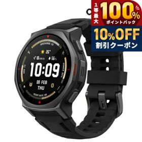 ＼20日は激アツ★超ラッキーDAY／ アマズフィット T-Rex 3 Pro 44mm 充電式クォーツ スマートウォッチ ブランド メンズ レディース チタン Bluetooth Amazfit SP170079-C239 デジタル ブラック タクティカルブラック 黒
