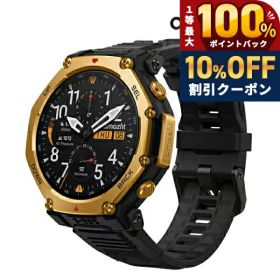 ＼18日は激アツ★超ラッキーDAY／ アマズフィット T-Rex 3 Pro 充電式クォーツ スマートウォッチ ブランド メンズ レディース チタン Bluetooth 健康 Amazfit SP170078-C238 デジタル ブラック 黒