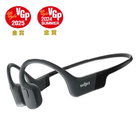 送料無料 Shokz イヤホン SKZ-EP-000003 骨伝導 ランニング ウォーキング 黒 コズミックブラック 急速充電 IP67 防塵・防水 軽量 快適 OpenRun