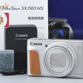 【中古】Canon キヤノン PowerShot SX740 HS シルバー コンパクトデジタルカメラ 元箱付き