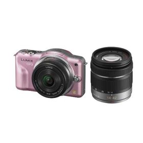 【中古】「非常に良い（無料延長保証）」パナソニック ミラーレス一眼カメラ LUMIX GF3 ダブルレンズキット フェアリーピンク DMC-GF3W-P(ミラーレス一眼)