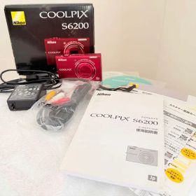【箱・付属品完備】Nikon COOLPIX S6200 レッド デジカメ