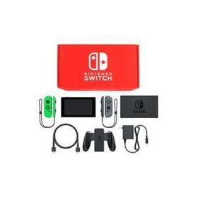 中古ニンテンドースイッチハード Nintendo Switch本体 カラーカスタマイズ /Joy-Con(L)ネオングリーン(R)グレー/Joy-Conスト
