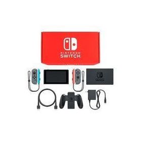 中古ニンテンドースイッチハード Nintendo Switch本体 カラーカスタマイズ /Joy-Con(L/R)グレー/Joy-Conストラップ：ネオン
