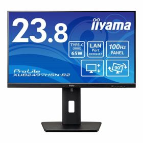 iiyama モニター ProLite XUB2497HSN-B2 ( 23.8型 FHD 非光沢 DisplayPort HDMI USB-C 有線LAN 昇降 チルト ピボット スイベル 内臓スピーカー VESA 3年間保証 )