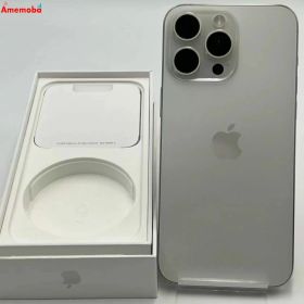 【中古】iPhone15 Pro Max 256GB ホワイトチタニウム MU6Q3J/A AU版SIMフリ