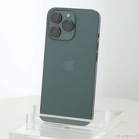〔中古〕Apple(アップル) iPhone13 Pro 128GB アルパイングリーン MNDX3J／A SIMフリー〔198-ud〕