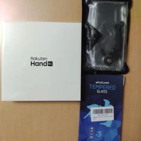 Rakuten Hand 5G（ホワイト） 本体 （フィルム、ケース付き）