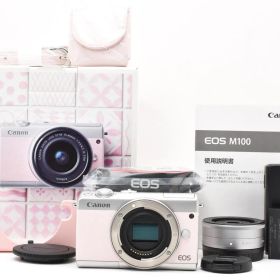 ■極上品■ CANON EOS M100 リミテッドピンクキット レンズキット 15-45mm