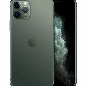 【中古】【安心保証】 iPhone11 Pro[256GB] SIMロック解除 docomo ミッドナイトグリーン