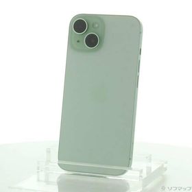 〔中古〕Apple(アップル) iPhone15 512GB グリーン MTMY3J／A SIMフリー〔377-ud〕