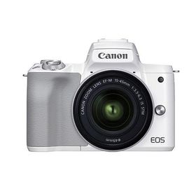 中古 １年保証 美品 Canon EOS Kiss M2 EF-M 15-45 IS STM レンズキット ホワイト