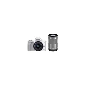 【保証開始日 2025年12月13日】【他店印付/在庫あり】Canon EOS Kiss M2 ダブルズームキット ホワイト ミラーレス カメラ キヤ