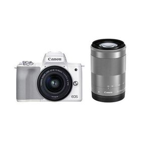 CANON キヤノン デジタル ミラーレス 一眼 カメラ EOS Kiss M2 ダブルズームキット [ホワイト]【ラッピング対応可】 R-LOGI