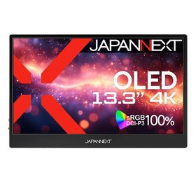 JAPANNEXT JN-MD-OLED1331UHDR 液晶ディスプレイ 13.3型/ 3840×2160/ miniHDMI×1、Type-C×2/ ブラック/ スピーカー有/…