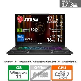 MSI（エムエスアイ） 17.3型ゲーミングノートパソコン Cyborg 17 B2RW CYBORG17B2RWFKG-6665JP