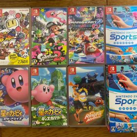【すぐ遊べる】Switchスプラ本体＋プロコン＋人気ソフト7本マリカ・カービィ等