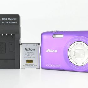 【美品】Nikon Coolpix S3300 Digital Camera 16MP 6x Zoom HD Video Compact Purple ニコン コンパクトデジタルカメラ (EF-TN-JP2359)