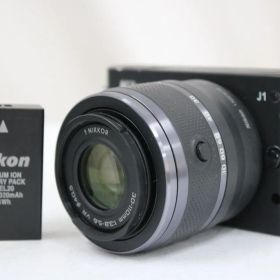 【返品保証】 【シャッター1333回】ニコン Nikon 1 J1 ブラック 1 NIKKOR 30-110mm F3.8-5.6 VR ミラーレス一眼 e12378