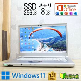 ★超美品 高性能8世代4コアi5！SSD256GB メモリ8GB★CF-LV7 Core i5-8350U Webカメラ TypeC Win11 MS Office2019 H&B ノートPC★P98078