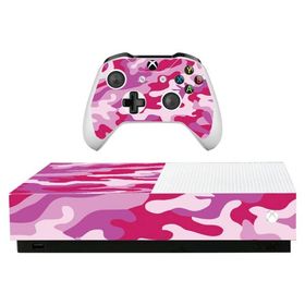 MightySkins Microsoft Xbox One S All-Digital Edition 用ビニールスキン「Pink Camo」保護デカールラップ 着脱簡単